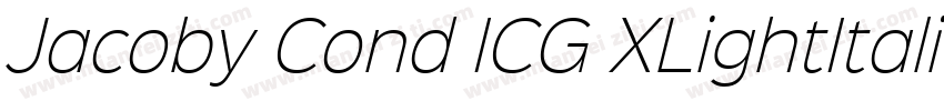 Jacoby Cond ICG XLightItalic字体转换